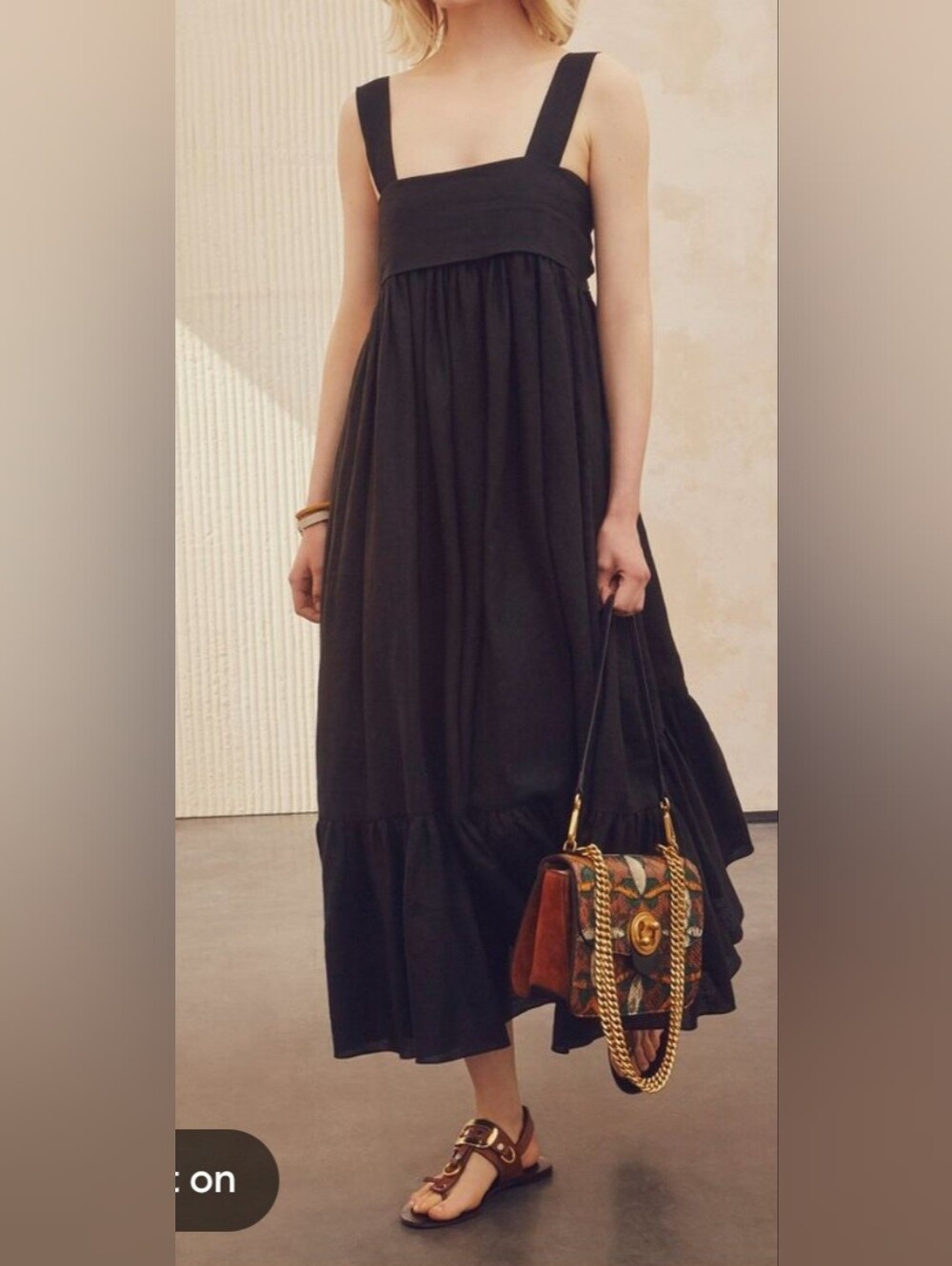 Chloé Black Linen Dress Size M